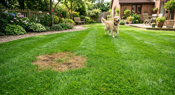 Warum entstehen braune Flecken im Rasen durch Hundeurin und wie kann man sie verhindern?